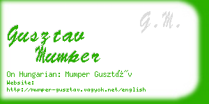 gusztav mumper business card